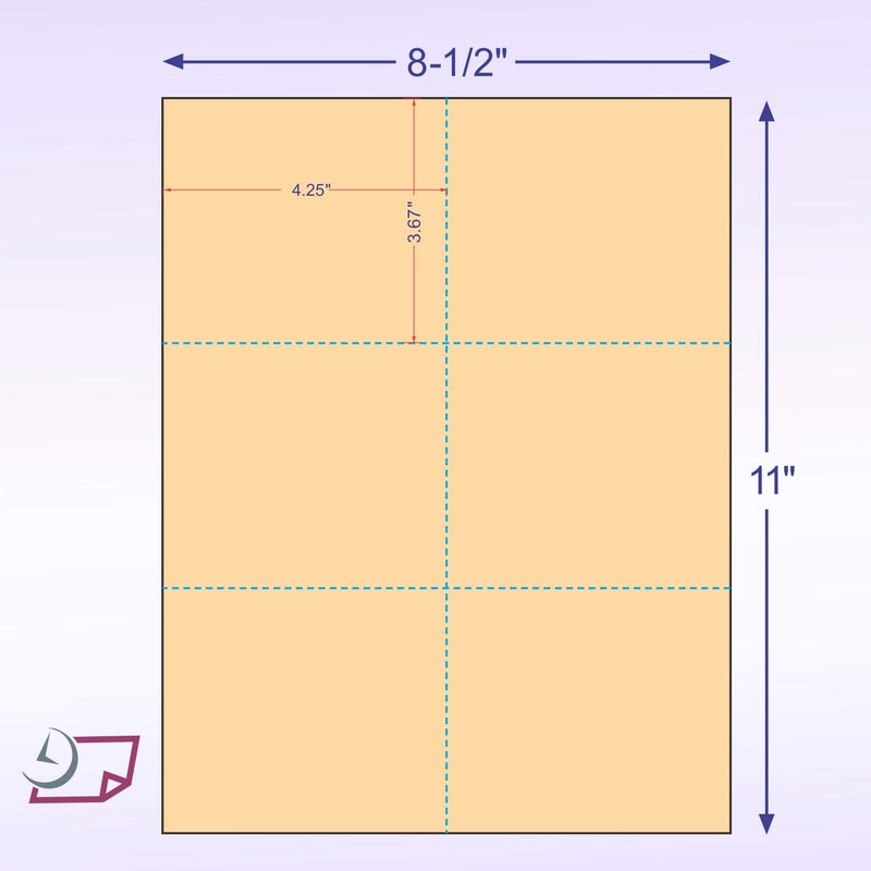 NextDayLabels - Blank Perforated Cards 6 up per Page, for School, Flower, Inventory, Wedding, Trip, etc. (Buff, 300 Cards) - Image 2